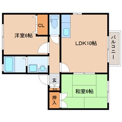 近鉄奈良駅 バス10分  萩ヶ丘下車：停歩6分 1階の物件間取画像